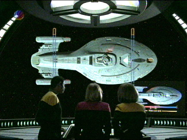 Star Trek Bilder - Voyager - Zeitschiff "Relativity"