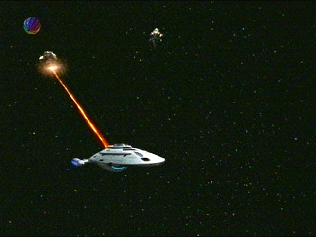 Star Trek Bilder - Voyager - Zeitschiff "Relativity"